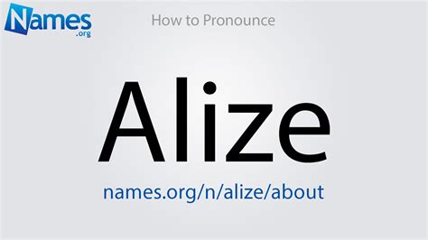 alize pronunciation|How To Pronounce Alize